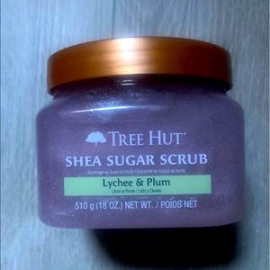 Brand new Lychee and plum Shea sugar scrub Tree hut